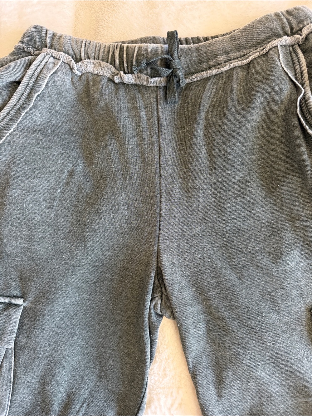 Vintage Havana Charcoal Gray Drawstring cargo sweatpants